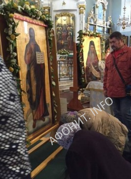 Чудотворная икона Спасителя, с которой связано чудо явления Господа Иисуса Христа прп. Силуану Афонскому