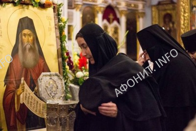 Поклонение главе прп. Силуана Афонского в Минске